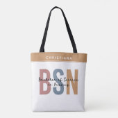 Aangepaste BSN Bachelor of Science in Nursing Tote Bag (Achterkant)
