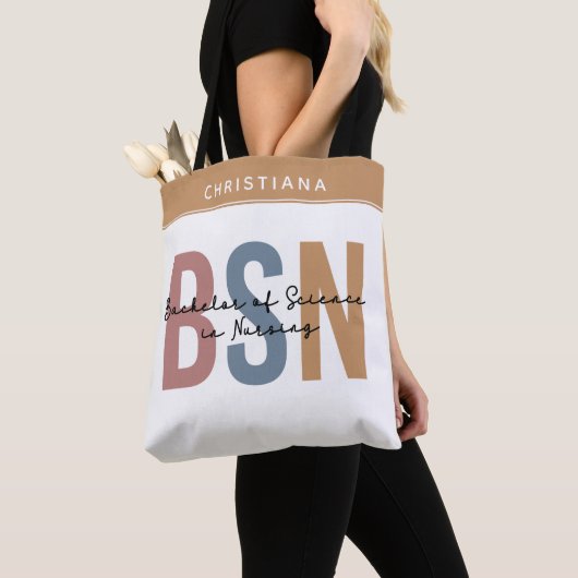 Aangepaste BSN Bachelor of Science in Nursing Tote Bag (Dichtbij)