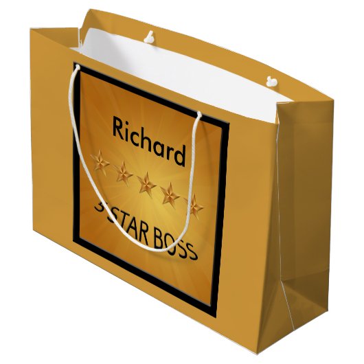 Aangepaste BSS-sleuven voor vijf sterren op de wer Large Cadeautasje (Achterkant Gekanteld)