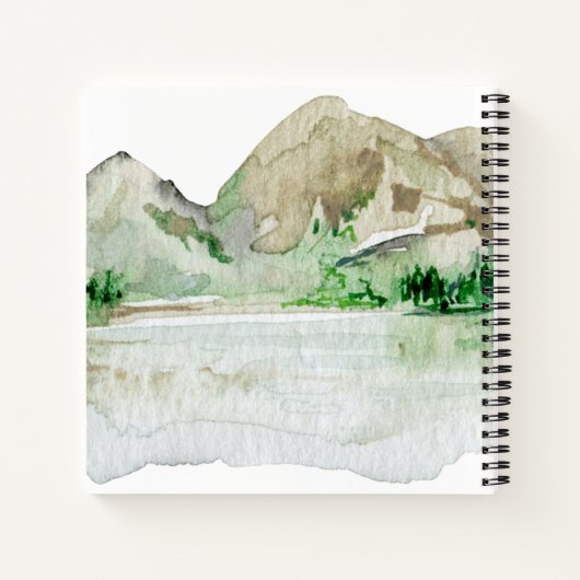 Aangepaste BUCKET LIST Uitzicht gebergte Notitieboek (Achterkant)