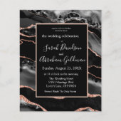 Aangepaste budget Black Agaat bruiloft uitnodiging (Voorkant)