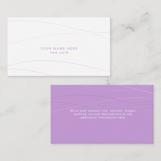 Aangepaste Budget Moderne Abstracte Golven Visitek Informatiekaartje (Voorkant / Achterkant)