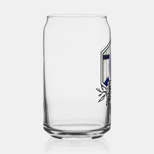 Aangepaste Budgie Gepersonaliseerde Pet Foto & Naa Blikvorm Glas (Rechts)