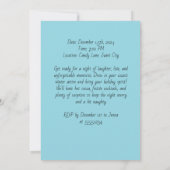 Aangepaste Buff Santa December vrijgezellenfeest Kaart (Achterkant)