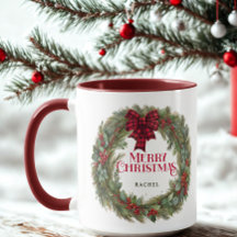 Aangepaste Buffalo Plaid Boerderij Kerstkrans