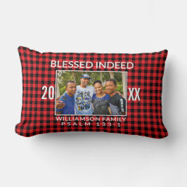 Aangepaste Buffalo Plaid Familie Christelijke Kers Kussen