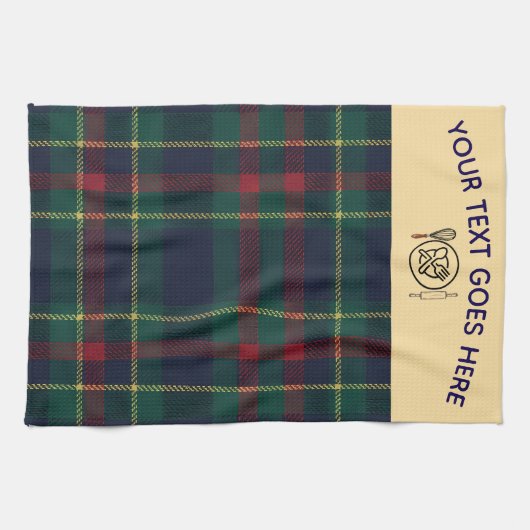 Aangepaste Buffalo Plaid Keuken Schotse stijl Theedoek (Horizontaal)