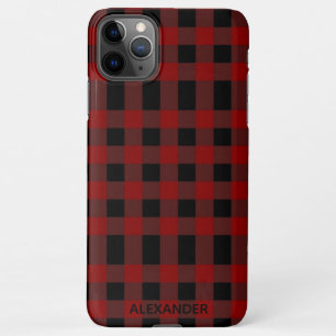 Aangepaste Buffalo Plaid Voeg naam toe BUDGET iPhone 11Pro Max Hoesje