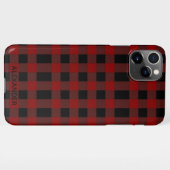 Aangepaste Buffalo Plaid Voeg naam toe BUDGET iPhone Hoesje (Achterkant horizontaal)