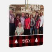 Aangepaste bufferfoto met 2 knoppen keramisch ornament (Rechts)