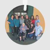 Aangepaste bufferfoto met 2 knoppen ornament (achterkant)