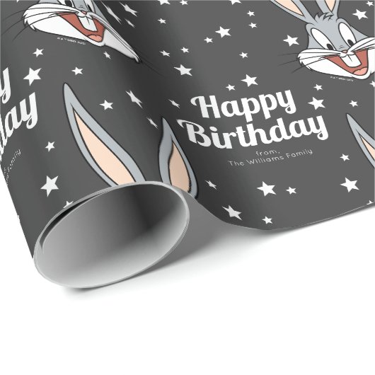 Aangepaste BUGS BUNNY™ Gelukkige Verjaardag Cadeaupapier (Rol Hoek)