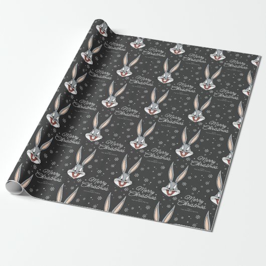 Aangepaste BUGS BUNNY™ Vrolijk kerstfeest Cadeaupapier (Uitgerold)