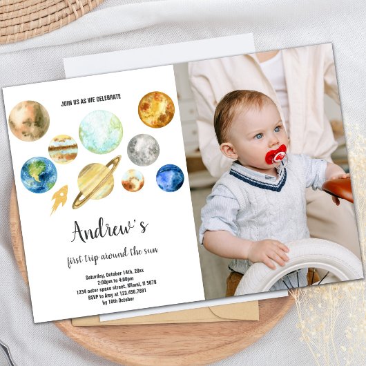 Aangepaste buitenruimte Kinder feestuitnodiging Kaart