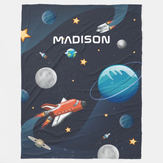 Aangepaste buitenruimteactiviteit in het melkwegst fleece deken (Voorkant)