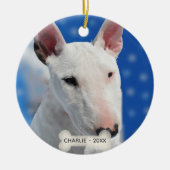 Aangepaste Bull Terrier hondenfoto Keramisch Ornament (Voorkant)