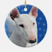 Aangepaste Bull Terrier hondenfoto Keramisch Ornament (Achterkant)