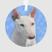 Aangepaste Bull Terrier hondenfoto Ornament (achterkant)