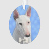 Aangepaste Bull Terrier hondenfoto Ornament (voorkant)