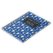 Aangepaste Bull Terrier Pattern Cute Dog Doodle Notitieboek (Linkerzijde)