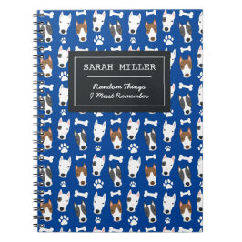 Aangepaste Bull Terrier Pattern Cute Dog Doodle Notitieboek