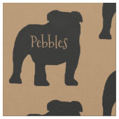 Aangepaste Bulldog Dog Fabric Stof (Close Up)