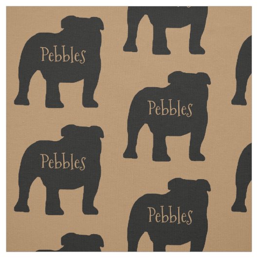 Aangepaste Bulldog Dog Fabric Stof (Swatch)