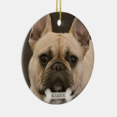 Aangepaste Bulldog-hondfoto Keramisch Ornament (Rechts)