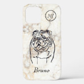 Aangepaste Bulldog Lover's Apple iPhone 12 Hoesje (Achterkant)