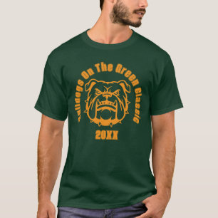 Aangepaste Bulldog Mascotte Golf Toernooi Booster T-shirt
