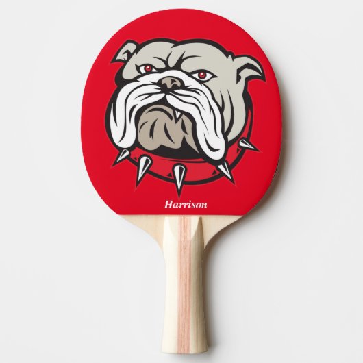 Aangepaste Bulldog Ping Pong Paddle Tafeltennisbatje (Voorkant)