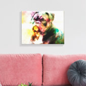 Aangepaste bulldog Waterverf schilderij Canvas Afdruk (Insitu (Woonkamer))