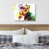 Aangepaste bulldog Waterverf schilderij Canvas Afdruk (Insitu (Slaapkamer))