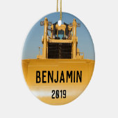 Aangepaste Bulldozer Tractor Keramisch Ornament (Rechts)