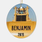 Aangepaste Bulldozer Tractor Keramisch Ornament (Links)