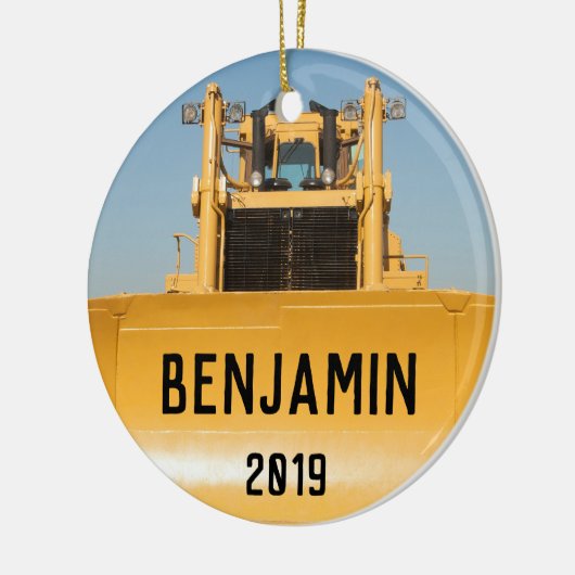 Aangepaste Bulldozer Tractor Keramisch Ornament (Links)