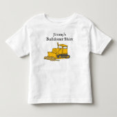 aangepaste bulldozerconstructie kinder shirts (Voorkant)