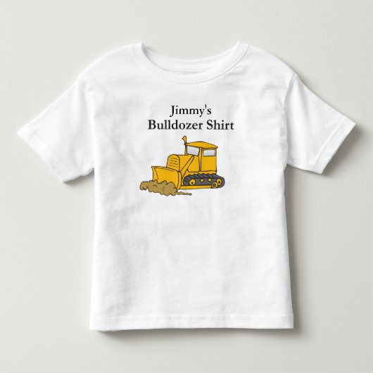 aangepaste bulldozerconstructie kinder shirts (Voorkant)
