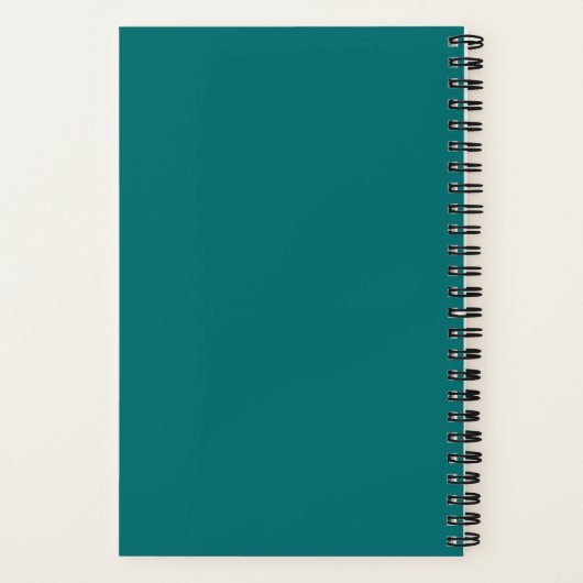 Aangepaste Bullet Journal Blauwgroen Boho Paisley Notitieboek (Achterkant)