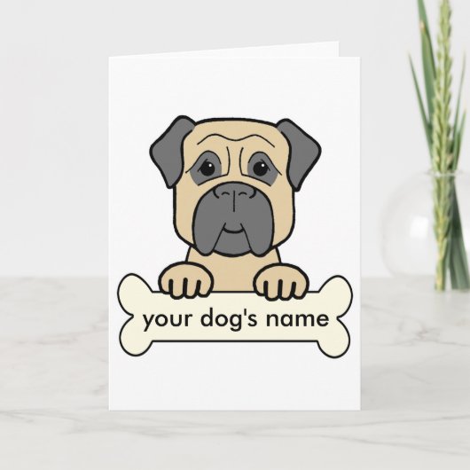 Aangepaste Bullmastiff Notitiekaartje (Voorkant)