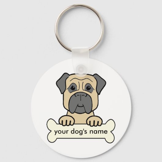 Aangepaste Bullmastiff Sleutelhanger (Voorkant)