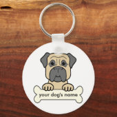 Aangepaste Bullmastiff Sleutelhanger (Voorkant)