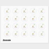 Aangepaste Bumble bee Verjaardag Ronde Sticker (Vel)