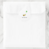Aangepaste Bumble bee Verjaardag Ronde Sticker (Tas)