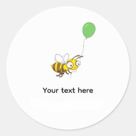 Aangepaste Bumble bee Verjaardag Ronde Sticker