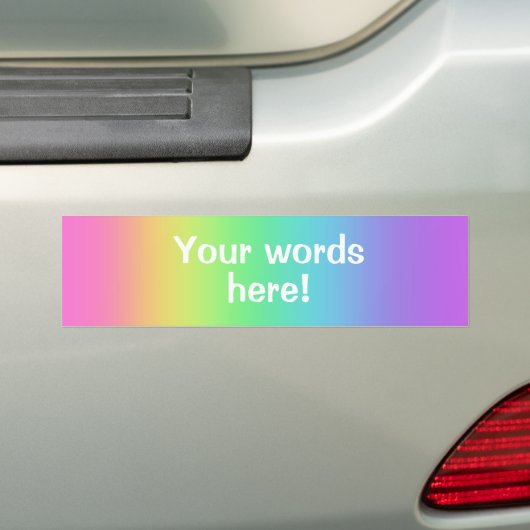 Aangepaste Bumpersticker regenbooggradiënt (Op auto)