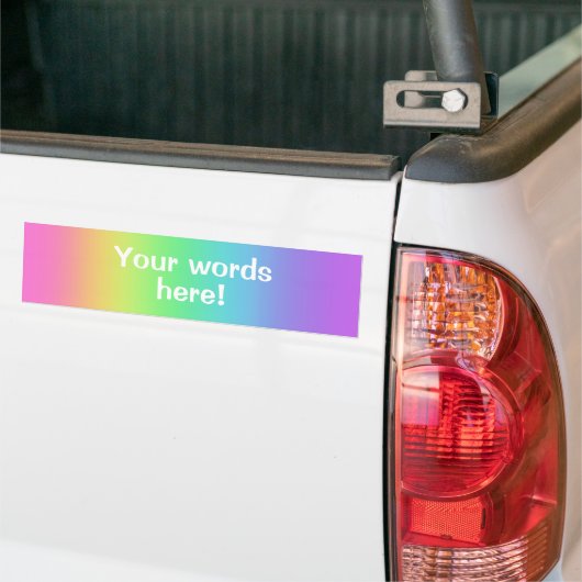 Aangepaste Bumpersticker regenbooggradiënt (Op Truck)