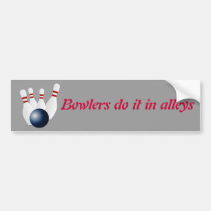 Aangepaste bumpersticker voor Bowling