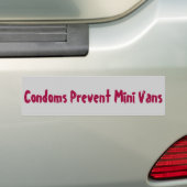 Aangepaste bumpersticker voor condooms (Op auto)