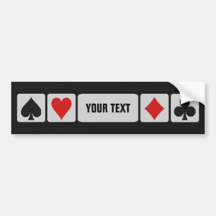 Aangepaste bumpersticker voor kaartspeler
